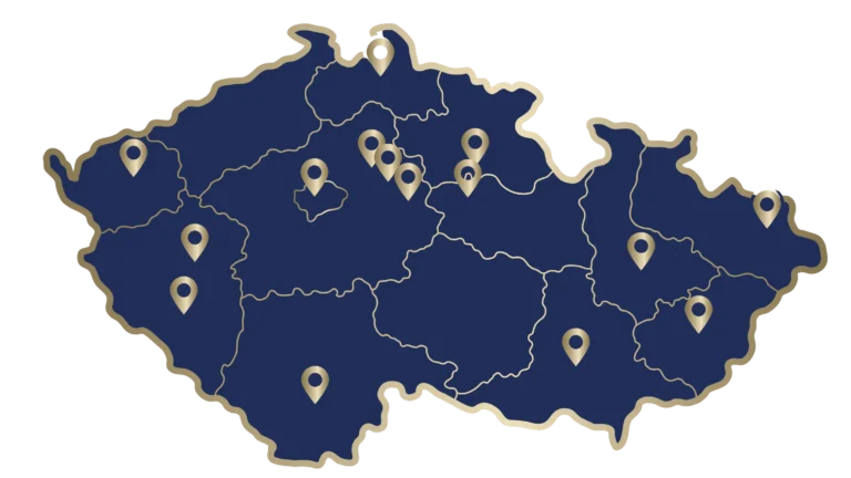 Mapa- pobočky K a Partneři